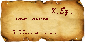 Kirner Szelina névjegykártya